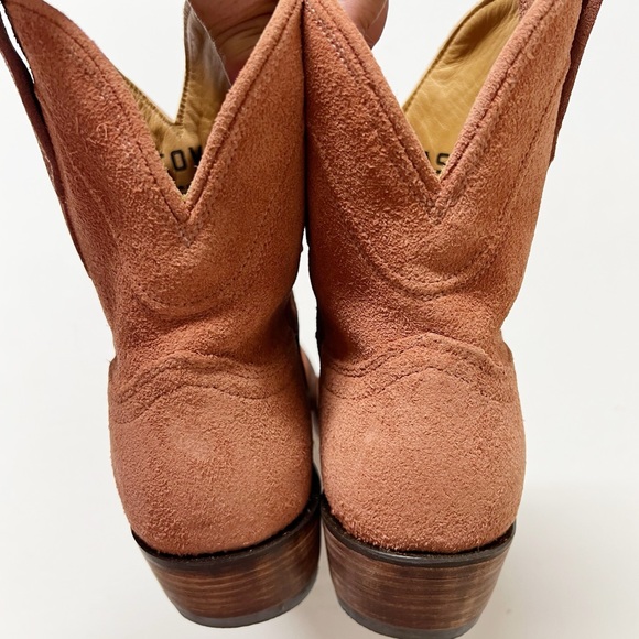 Tecovas The Lucy Suede Heeled Ankle Boots in Desert Rose 7.5 NWB - Picture 5 of 13